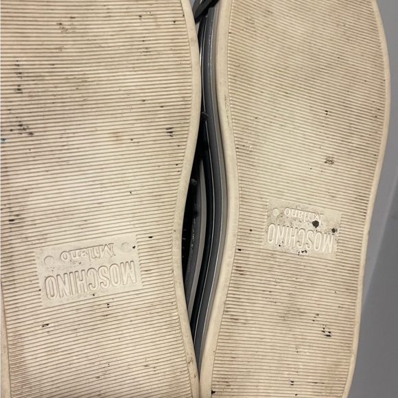 Moschino Black and Silver Crystal Sneakers - Picture 7 of 8